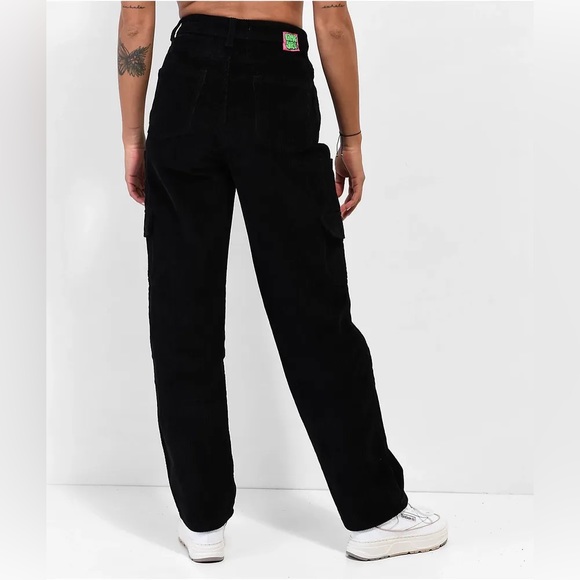 Zumiez women’s Empyre Tori Black Corduroy Cargo Skate Pants - Picture 2 of 7
